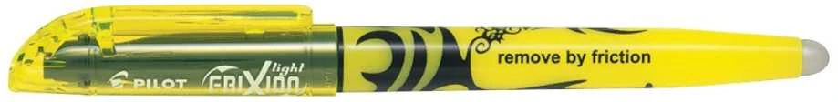 Pilot Pen Teksto žymeklis Pilot Frixion Light, kirstu galiuku, su trintuku, geltonos spalvos