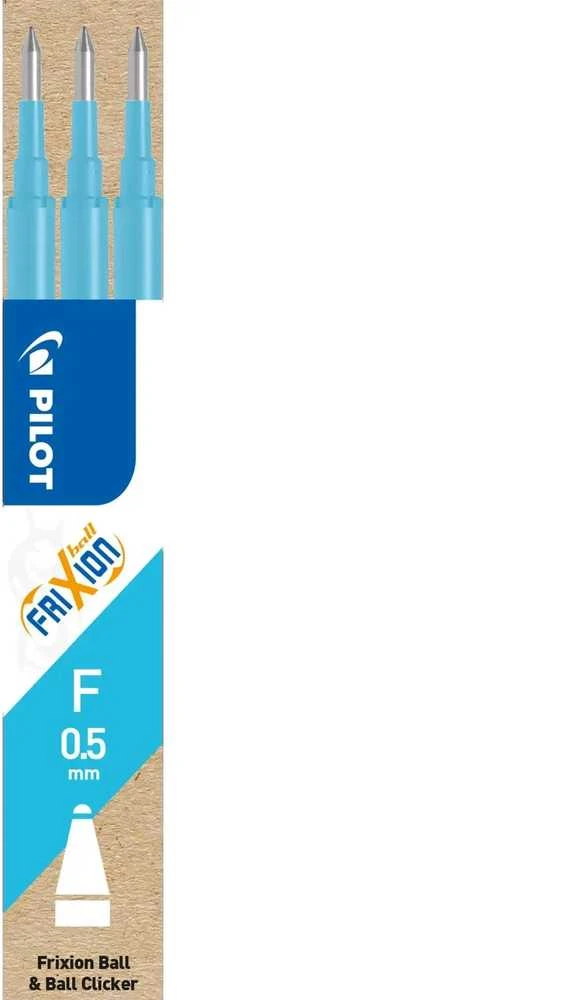 Pilot Pen WPC Kasetė do Pióra kulkowego Clicker 0.5 šviesiai mėlyna FRIXION R5-LB-S3-E Pultas