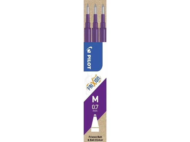 Pilot FriXion 0.7 mm keičiamos šerdys, 3 vnt.