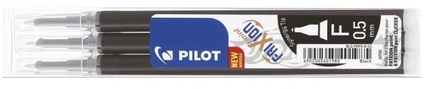 Pilot Pen Šerdelė tušinukui Pilot Frixion Point, 0.5mm, 3vnt, juodos spalvos