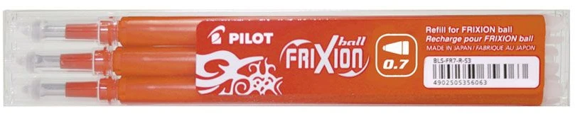 Pilot Pen Pilot PILDYMAS IŠTRINAMAM RAŠIKLIUI FRIXION ORANŽINĖ 3 Vnt. pakuotė – BLS FR7 O