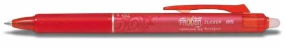 Pilot Pen Automatinis tušinukas Pilot Frixion Clicker, gelinis, 0.5mm, su trintuku, raudonos spalvos