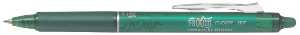 Pilot Pen Karžygio Ženklas Pilot Frixion Clicker Valomas rašalas Žalia 0,4 mm 12 vnt.