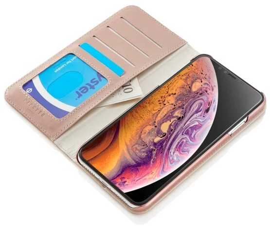 Pipetto iPhone XS Max Magnetic Folio Odinis dėklas with Wireless Charging - Navy mėlynas
