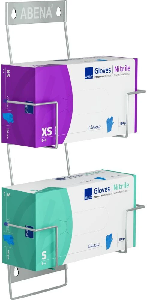 Abena Glove stand Flexi rack 12,5 cm x 260 x 414 mm sidabrinis nerūdijantis plienas 2 dėžutėms (490252)