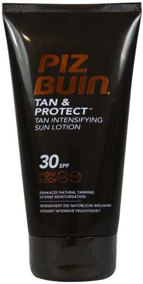 Įdegį spartinantis apsaugos nuo saulės losjonas Piz Buin Tan And Protect SPF 30, 150 ml