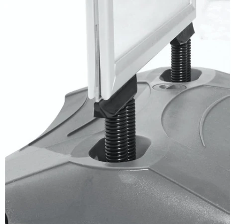 Plakatas Gadeskilt, Twinco Twin Light, 640x1040x190mm aliuminis/pilka
