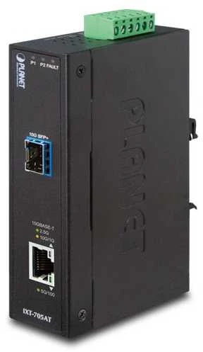 Šviesolaidinis keitiklis Planet Media konverteris Planet IXT-705AT 10GB RJ45->10GB R SFP+ Industrial