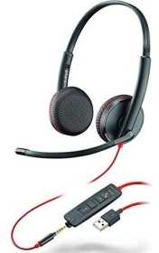 Plantronics Poly BLACKWIRE,C3225 USB-A Poly USB-A Ausinės Su mikrofonu Juodas USB Type-A su laidu