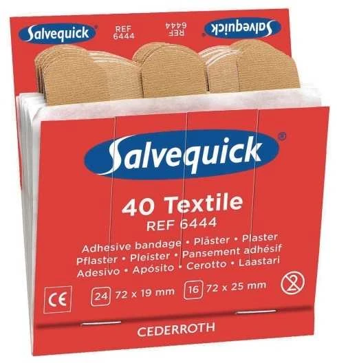 Pleistras „salvequick“ tekstilei 6444, 6 rinkinių dėžutė