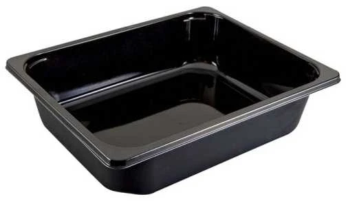 Plastikinis indas, Færch, C 2325-1B, 1 skyriaus, stačiakampis, talpa 5195 ml, 265x325x80 mm, PET, juodas, dėžutė