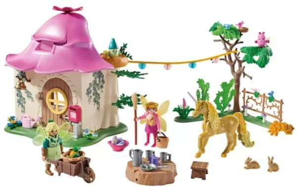 „Playmobil Princess Magic 71838“ jaukus fėjų namelis ir Auksinė vienaragis