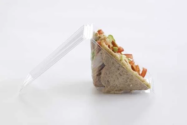 Plus Pack Plastikinis padėklas su dangčiu, platus, 3 sluoksnių, A-PET, 185x68x85mm, 500 vnt./pakuotėje - (500 vnt.)