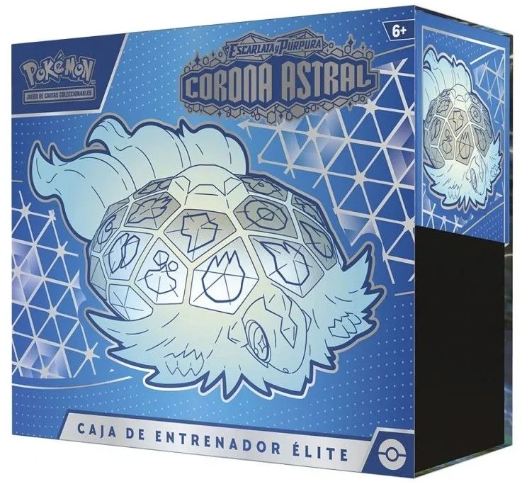 Ispaniško Pokemono Scarlet ir Violetinės Astral Crown elito treniruoklio dėklas