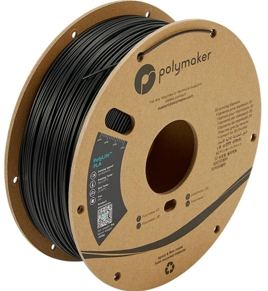 Polmask Polymaker PolyLite PLA - 1kg - 1.75mm - Juodas