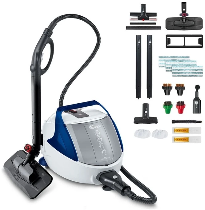 Polti | Garinis valytuvas | PTEU0313 Vaporetto Pro 100 Eco Power | Galia 1900 W | Garų slėgis 5,5 baro | Vanduo bako talpa 2 l | Baltas/Mėlyna