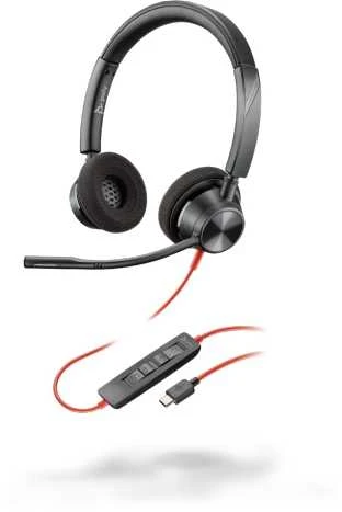 Ausinės Plantronics POLY Blackwire 3320 BW3320-M USB-C