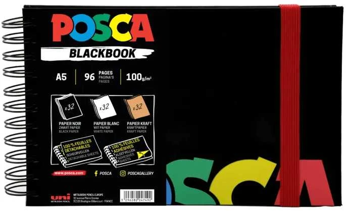„Posca“ – A5 formato juodasis sąsiuvinis (401855)