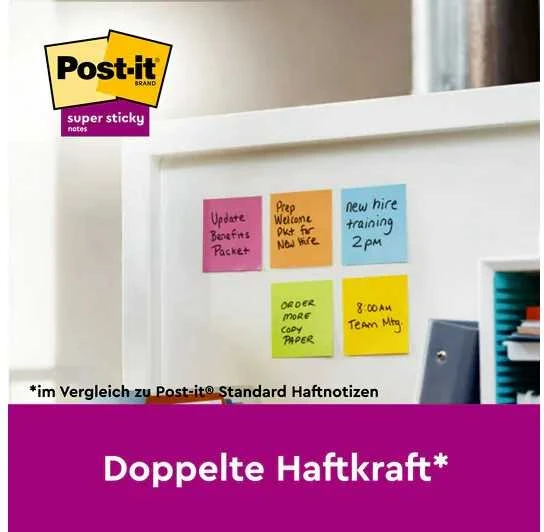 Post-It spalvoti kvadratiniai lipnūs lapeliai