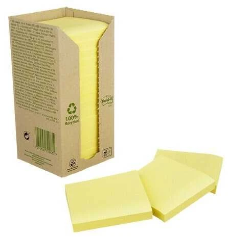 Post-it FT510110347, Kvadratinis, Geltonas, Popierius, 100%, MĖLYNASIS ANGELAS, 76 mm