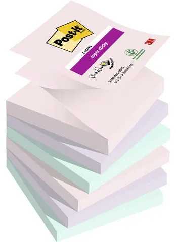 Lipnūs lapeliai 3M Post-it® Z-Notes Super Sticky Soulful 76x76mm 6vnt/pak 90L