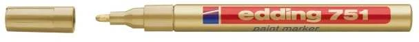 Edding 751, Auksas, Auksas, Balta, 1 mm, 2 mm, 10 vnt.
