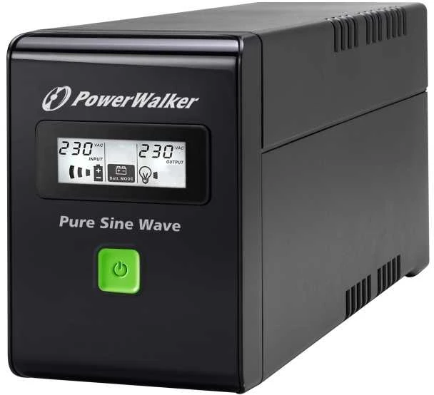 Power Walker POWERWALKER VI 600 SW IEC UPS Line-Interactive 600VA 3x IEC C13 PURE SINE RJ11/RJ45 USB LCD