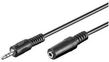 Kabelis PremiumCord Jack 3.5mm - Jack 3.5mm 2m juoda (kjackmf2)