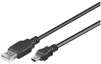 Kabelis USB PremiumCord USB-A - miniUSB 2 m Juodas (ku2m2a)