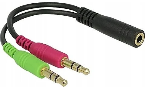 PremiumCord PREMIUMCORD Adaptér 4pólový jack3,5mm pro sluchátka a mikrofon, 30cm