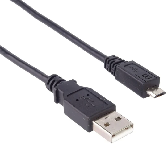 Kabelis USB PremiumCord USB-A - micro-B 0.5 m Juodas (ku2m02f)