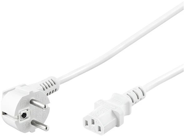 PremiumCord 230V maitinimo laidas prie kompiuterio 2m baltas