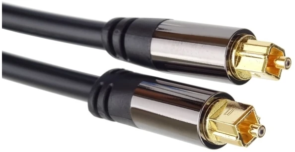 PremiumCord Kabelis Toslink M/M, OD: 6mm, auksinis dizainas 1,5m