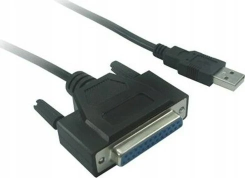 Kabelis USB PremiumCord USB-A - DB-25 1 m Juodas (kuprint2)