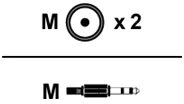 Kabelis PremiumCord Jack 3,5 mm - RCA (Cinch) x2 5m juoda (kjackcin5)
