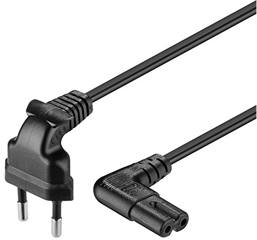 Goobay maitinimo kabelis kampinis maitinimo laidas EURO Radio CEE 7/16 – IEC 320 C7 3m (97354)