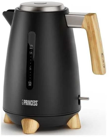 Princess Pure Virdulys | 236061 | Electric | 3000 W | 1.7 L | Nerūdijantis plienas | 360° rotational base | Juodas