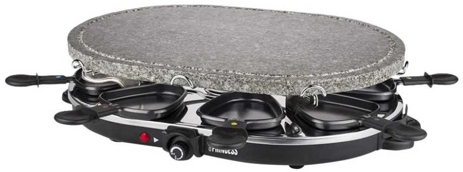 Princess 162720 „Raclette 8“ ovalo formos akmeninė kepsninė vakarėliams, 8 asmuo(-ys), juoda, ovalo formos, akmens, 430 x 300 mm, besisukanti