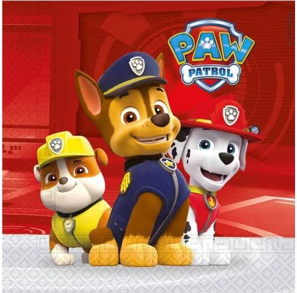 Globos Europe Bv Pap napkins 33x33 Psi Patrol A20 89777 97775