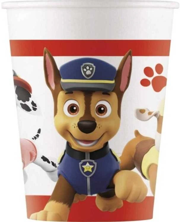 Globos Europe Bv PROCOS Paw Patrol Popieriniai puodeliai - Komanda - talpa 200 ml vieno dydžio