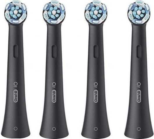 Oral-B | Clean Replaceable Dantų šepetėlis Heads | iO Refill Ultimate | Heads | Suaugusiems | Cordless | Šepetėlių skaičius galvutės įeina 4 | Juodas | Baltas