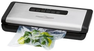 Profi Cook ProfiCook PC-VK 1146, Juodas, Nerūdijantis plienas, 800 mbar, Vac seal, Nerūdijantis plienas, Sensor, Touch, 120 W