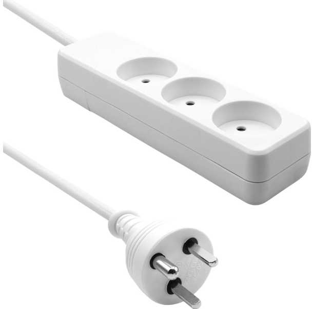 ProXtend Danish Power Strip 3 gniazda 10 m balta (K3-K10W)
