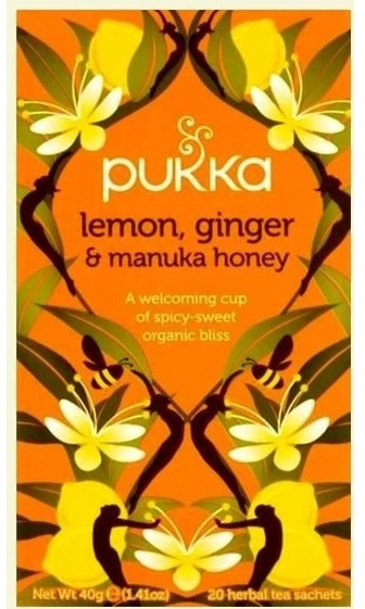Pukka Arbata Citrinų ir imbierų su Manuka medumi, 20 pakelių