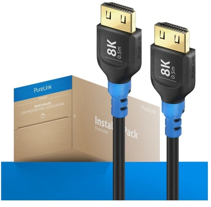 PureLink 8K HDMI laidų komplektas su mėlynais antgaliais