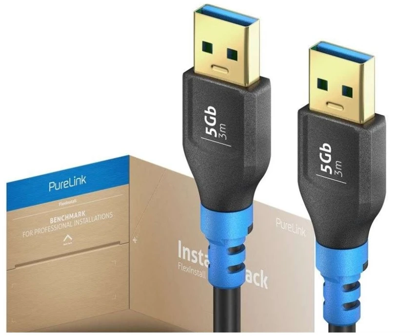 „PureLink FlexInstall“ USB-A–USB-B keitiklis, USB 3.0, 5 Gbps, 3,00 m – diegimo rinkinys, 20 vnt.