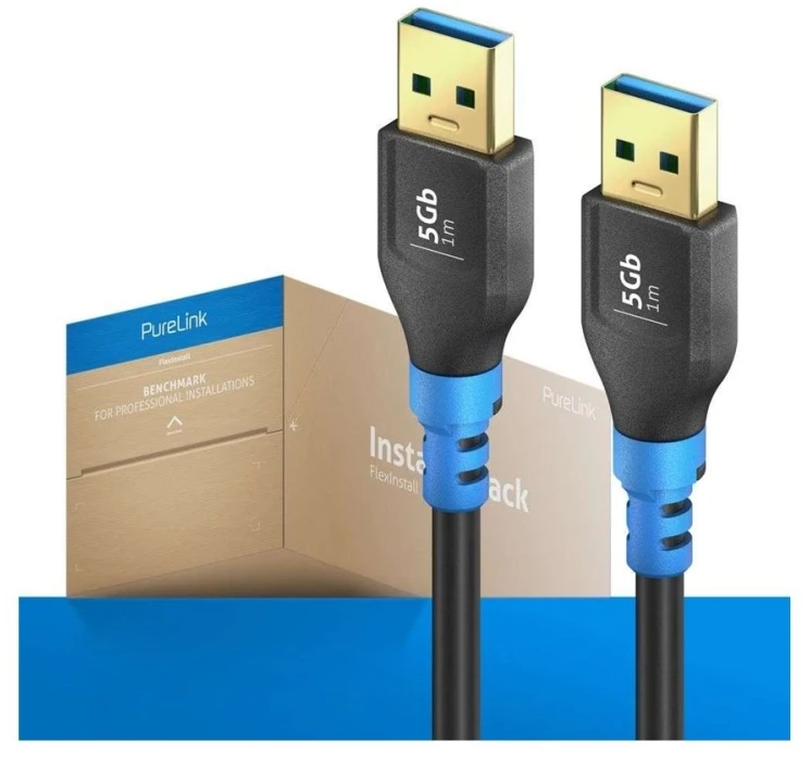 „PureLink FlexInstall“ USB-A–USB-A laidas, USB 3.0, 5 Gbps, 1,00 m – diegimo paketas, 50 vnt.