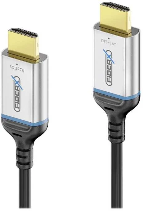 FiberX šviesolaidinis HDMI kabelis su Source ir Display jungtimis