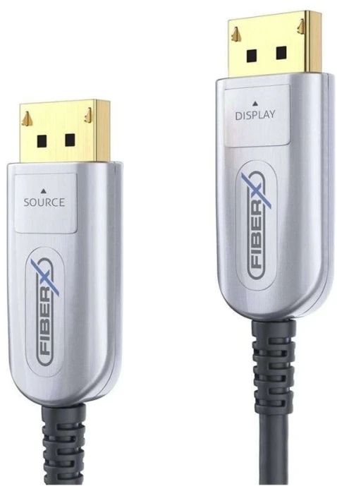 Purelink Carruzzo FiberX FX-I260-010 „DisplayPort“ kabelis 10 m Juoda, Sidabras