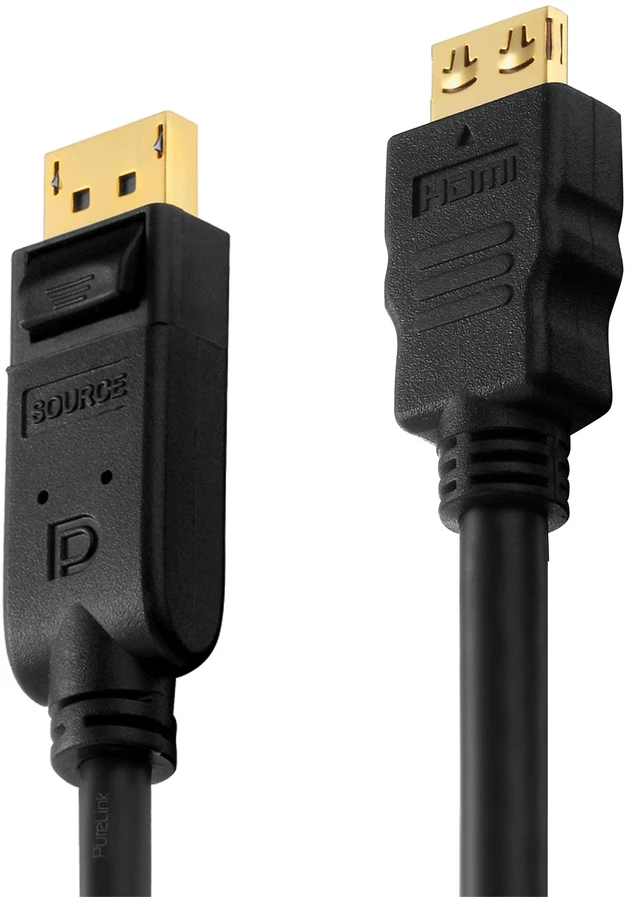 PureLink PI5100-020, 2 m, DisplayPort, HDMI, kištukas, kištukas, tiesus